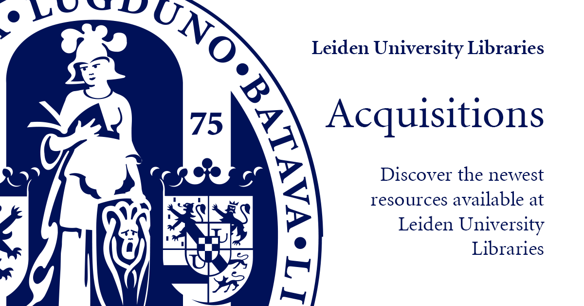 Acquisitions - New books at Leiden University Libraries - Japanese 